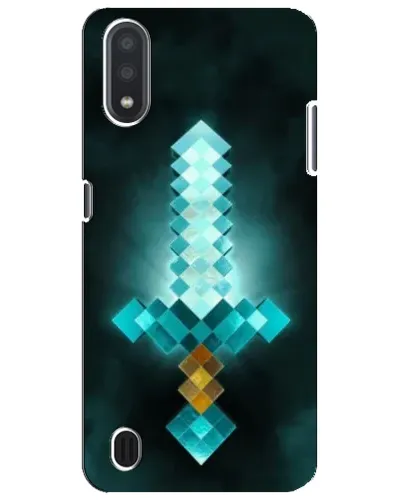 Чехол для Samsung Galaxy M01 Core (A013F) с картинкой «Алмазный меч неон»