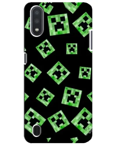 Чехол для Samsung Galaxy M01 Core (A013F) с картинкой «Паттерн с криперами»