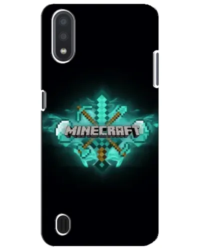 Чехол для Samsung Galaxy M01 Core (A013F) с картинкой «Minecraft Diamond лого»