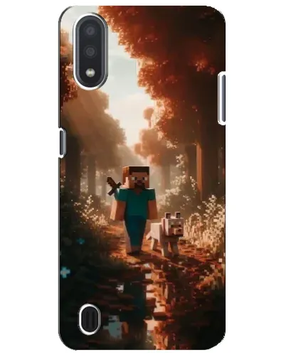 Чехол для Samsung Galaxy M01 Core (A013F) с картинкой «Стив в лесу»