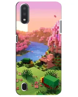 Чехол для Samsung Galaxy M01 Core (A013F) с картинкой «Розовое дерево Minecraft»