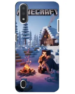 Чехол для Samsung Galaxy M01 Core (A013F) с картинкой «Зимний Minecraft»