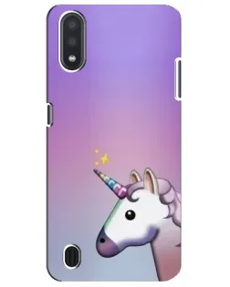 Чехол для Samsung Galaxy M01 Core (A013F) с картинкой «Единорог градиент»