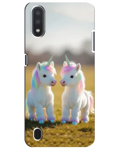 Чехол для Samsung Galaxy M01 Core (A013F) с картинкой «Пара единорогов»