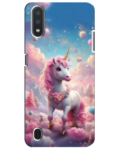 Чехол для Samsung Galaxy M01 Core (A013F) с картинкой «Единорог среди облаков»