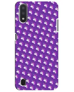 Чехол для Samsung Galaxy M01 Core (A013F) с картинкой «Единороги на фиолетовом»