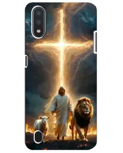 Чехол для Samsung Galaxy M01 Core (A013F) с картинкой «Лев Иуды и Свет» Чехол для Samsung Galaxy M01 Core (A013F) с картинкой «Лев Иуды и Свет»