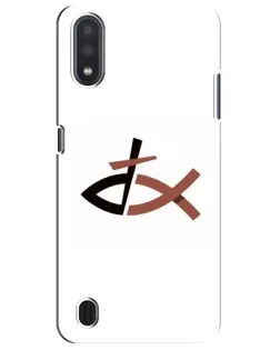 Чехол для Samsung Galaxy M01 Core (A013F) с картинкой «Рыба и крест»