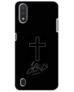 Чохол для Samsung Galaxy M01 Core (A013F) з картинкою «Графічний хрест Jesus» Чохол для Samsung Galaxy M01 Core (A013F) з картинкою «Графічний хрест Jesus»