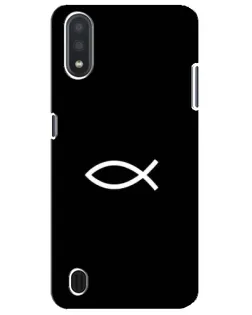 Чохол для Samsung Galaxy M01 Core (A013F) з картинкою «Символ риби Jesus» Чохол для Samsung Galaxy M01 Core (A013F) з картинкою «Символ риби Jesus»