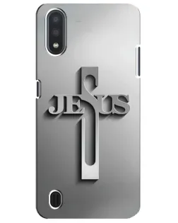Чохол для Samsung Galaxy M01 Core (A013F) з картинкою «Металевий хрест Jesus» Чохол для Samsung Galaxy M01 Core (A013F) з картинкою «Металевий хрест Jesus»