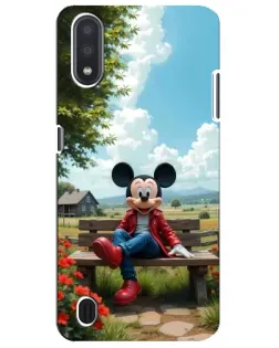 Чехол для Samsung Galaxy M01 Core (A013F) с картинкой «Микки на скамейке»