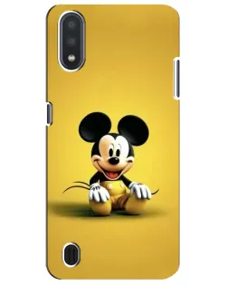Чехол для Samsung Galaxy M01 Core (A013F) с картинкой «Микки на желтом»