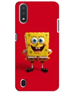 Чохол для Samsung Galaxy M01 Core (A013F) з картинкою «Спанч Боб на червоному»