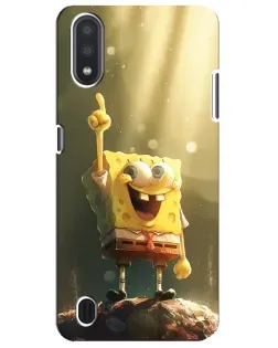 Чохол для Samsung Galaxy M01 Core (A013F) з картинкою «Сяючий Спанч Боб»