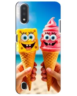 Чохол для Samsung Galaxy M01 Core (A013F) з картинкою «Спанч Боб морозиво»
