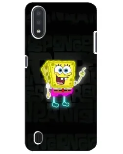 Чохол для Samsung Galaxy M01 Core (A013F) з картинкою «Неоновий Губка Боб»