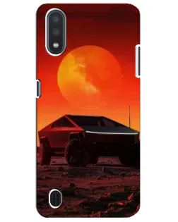 Чехол для Samsung Galaxy M01 Core (A013F) с картинкой «Cybertruck на Марсе»