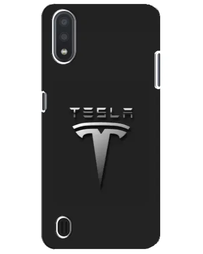 Чехол для Samsung Galaxy M01 Core (A013F) с картинкой «Стальной логотип Tesla» Чехол для Samsung Galaxy M01 Core (A013F) с картинкой «Стальной логотип Tesla»