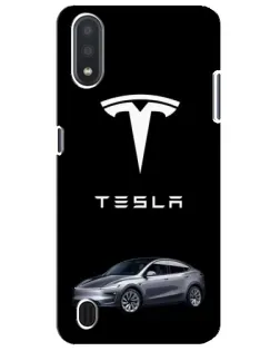 Чехол для Samsung Galaxy M01 Core (A013F) с картинкой «Tesla Model Y»