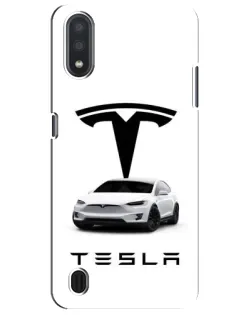Чехол для Samsung Galaxy M01 Core (A013F) с картинкой «Tesla White Style»