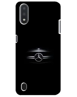 Чехол для Samsung Galaxy M01 Core (A013F) с картинкой «Mercedes — абстрактные линии»