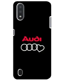 Чехол для Samsung Galaxy M01 Core (A013F) с картинкой «Логотип Audi Heart»