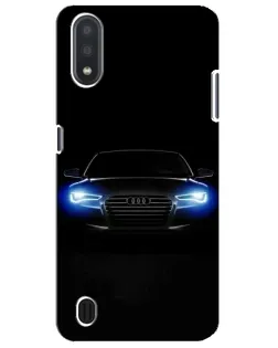 Чехол для Samsung Galaxy M01 Core (A013F) с картинкой «Audi в неоне»