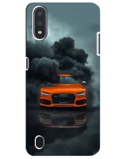 Чехол для Samsung Galaxy M01 Core (A013F) с картинкой «Audi в облаках дыма»