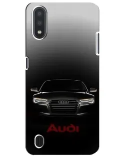 Чехол для Samsung Galaxy M01 Core (A013F) с картинкой «Audi — градиентный контур»