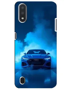 Чехол для Samsung Galaxy M01 Core (A013F) с картинкой «Audi — голубая энергия»