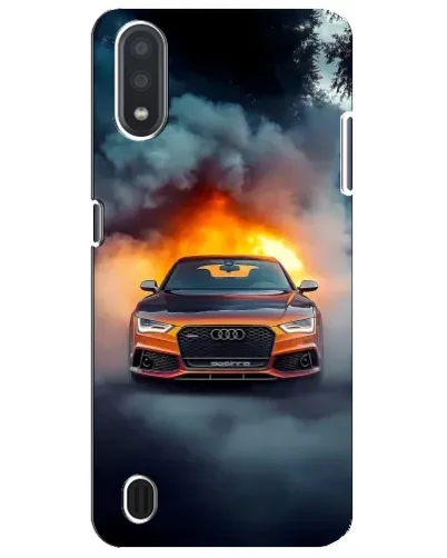 Чехол для Samsung Galaxy M01 Core (A013F) с картинкой «Audi в огненном дыму» Чехол для Samsung Galaxy M01 Core (A013F) с картинкой «Audi в огненном дыму»