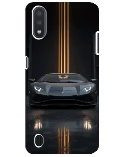 Чехол для Samsung Galaxy M01 Core (A013F) с картинкой «Lamborghini золотые линии»
