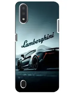 Чехол для Samsung Galaxy M01 Core (A013F) с картинкой «Классическая надпись Lamborghini»