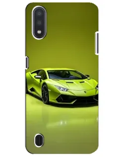 Чехол для Samsung Galaxy M01 Core (A013F) с картинкой «Салатовый Lamborghini Huracan»