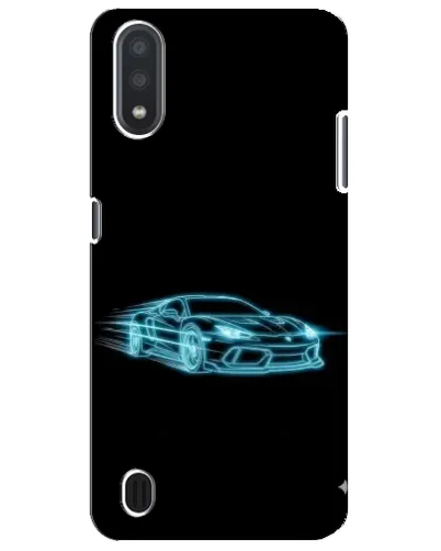 Чехол для Samsung Galaxy M01 Core (A013F) с картинкой «Неоновый контур Lamborghini»