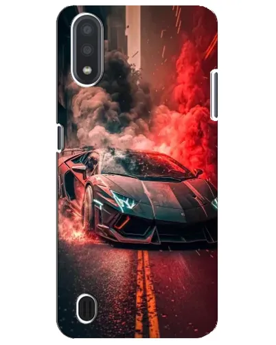 Чехол для Samsung Galaxy M01 Core (A013F) с картинкой «Lamborghini красный дым»