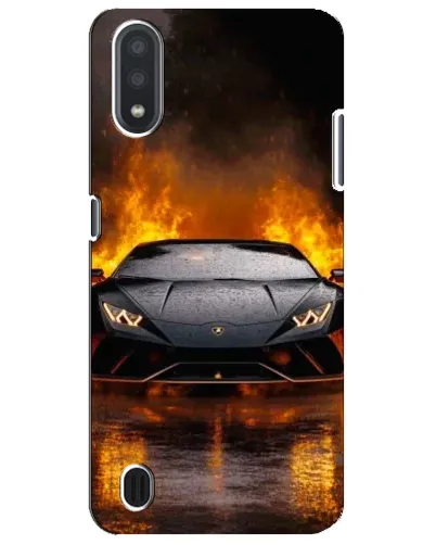 Чехол для Samsung Galaxy M01 Core (A013F) с картинкой «Lamborghini в огне»