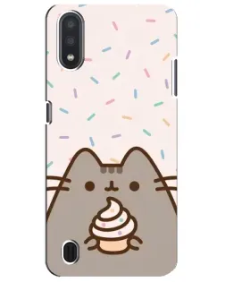 Чехол для Samsung Galaxy M01 Core (A013F) с картинкой «Пушин с кексом»