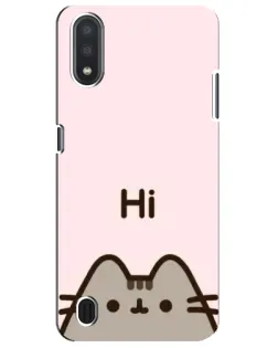 Чехол для Samsung Galaxy M01 Core (A013F) с картинкой «Пушин говорит Hi»