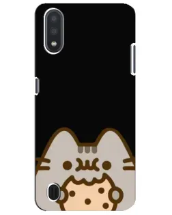 Чехол для Samsung Galaxy M01 Core (A013F) с картинкой «Пушин на черном»