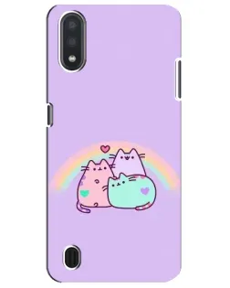 Чехол для Samsung Galaxy M01 Core (A013F) с картинкой «Радужные Пушины»