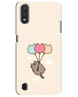 Чехол для Samsung Galaxy M01 Core (A013F) с картинкой «Пушин на шариках»