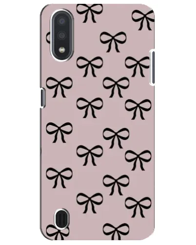 Чехол для Samsung Galaxy M01 Core (A013F) с картинкой «Черные бантики»