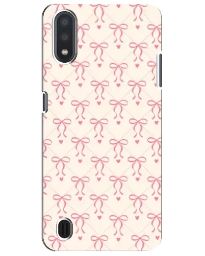 Чехол для Samsung Galaxy M01 Core (A013F) с картинкой «Розовые бантики Coquette»