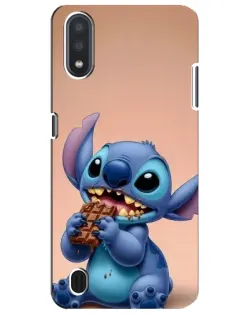 Чохол для Samsung Galaxy M01 Core (A013F) з картинкою «Стіч їсть шоколад»