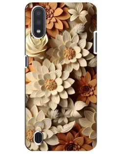 Чохол для Samsung Galaxy M01 Core (A013F) з картинкою «Бежевий флористичний декор»