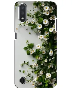 Чохол для Samsung Galaxy M01 Core (A013F) з картинкою «Гілка дрібних білих квітів»