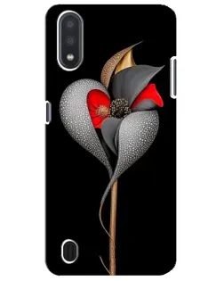 Чохол для Samsung Galaxy M01 Core (A013F) з картинкою «Срібна фантазійна квітка»