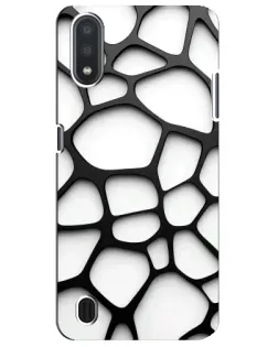 Чохол для Samsung Galaxy M01 Core (A013F) з картинкою «Біла об'ємна сітка»